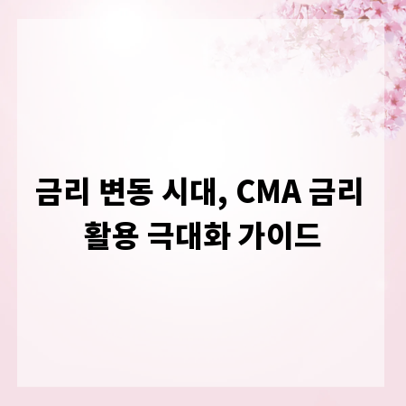금리 변동 시대, CMA 금리 활용 극대화 가이드
