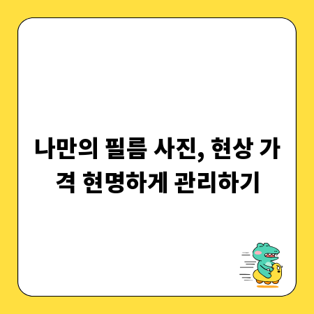 나만의 필름 사진, 현상 가격 현명하게 관리하기