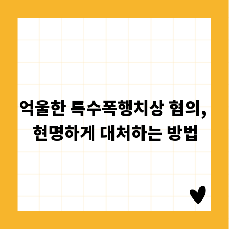 억울한 특수폭행치상 혐의, 현명하게 대처하는 방법