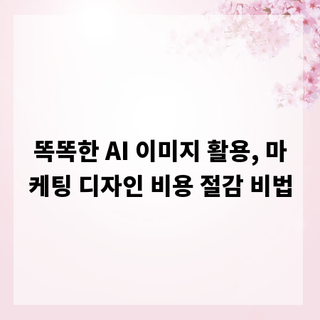 똑똑한 AI 이미지 활용, 마케팅 디자인 비용 절감 비법