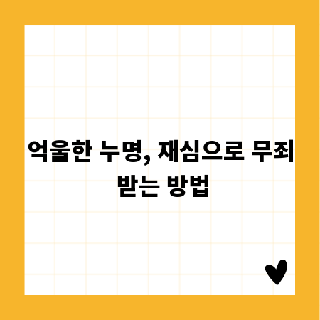 억울한 누명, 재심으로 무죄 받는 방법