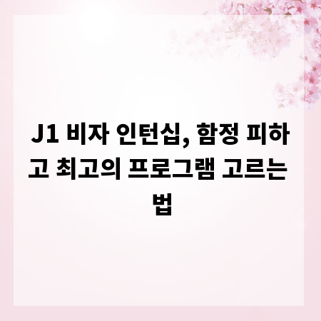 J1 비자 인턴십, 함정 피하고 최고의 프로그램 고르는 법
