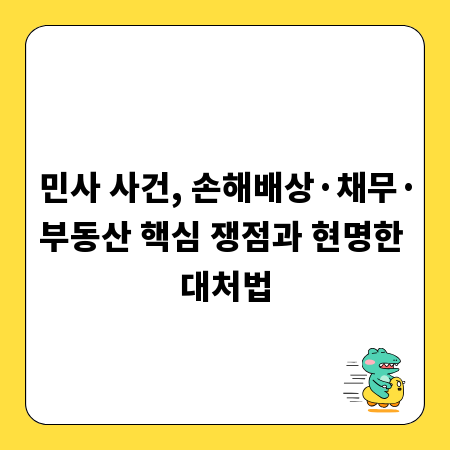 민사 사건, 손해배상&middot;채무&middot;부동산 핵심 쟁점과 현명한 대처법