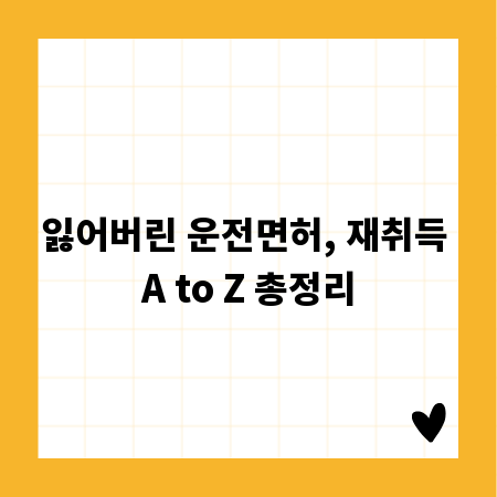 잃어버린 운전면허, 재취득 A to Z 총정리