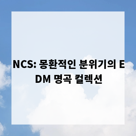 NCS: 몽환적인 분위기의 EDM 명곡 컬렉션