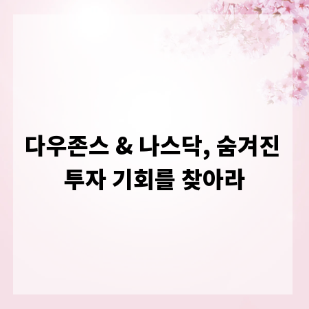 다우존스 & 나스닥, 숨겨진 투자 기회를 찾아라