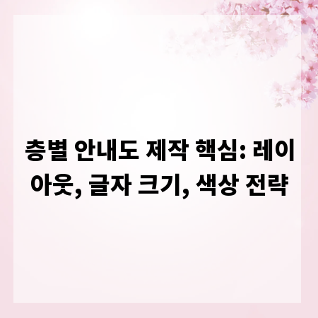 층별 안내도 제작 핵심: 레이아웃, 글자 크기, 색상 전략