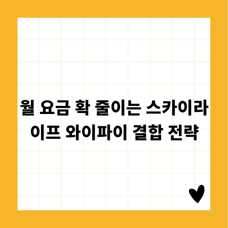 월 요금 확 줄이는 스카이라이프 와이파이 결합 전략