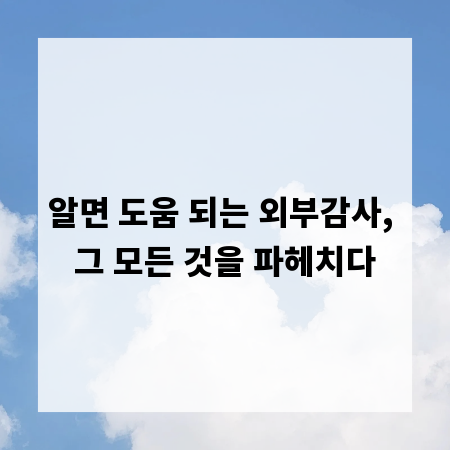 알면 도움 되는 외부감사, 그 모든 것을 파헤치다