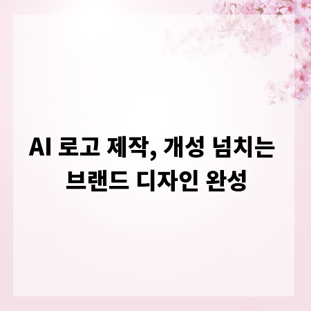 AI 로고 제작, 개성 넘치는 브랜드 디자인 완성