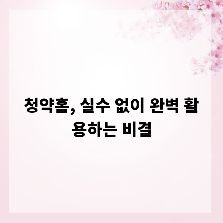 청약홈, 실수 없이 완벽 활용하는 비결