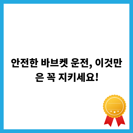 안전한 바브켓 운전, 이것만은 꼭 지키세요!