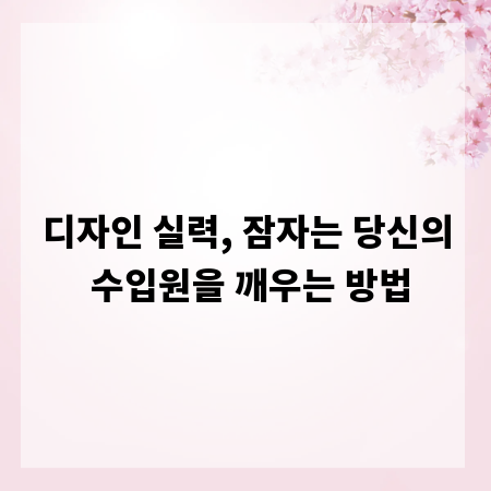 디자인 실력, 잠자는 당신의 수입원을 깨우는 방법
