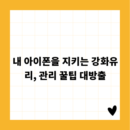 내 아이폰을 지키는 강화유리, 관리 꿀팁 대방출
