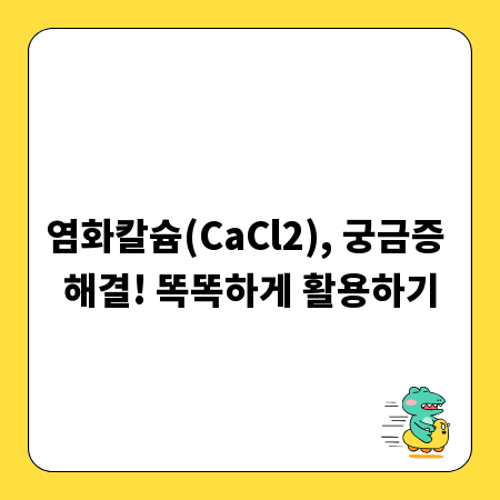 염화칼슘(CaCl2), 궁금증 해결! 똑똑하게 활용하기