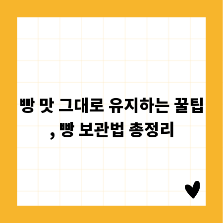 빵 맛 그대로 유지하는 꿀팁, 빵 보관법 총정리