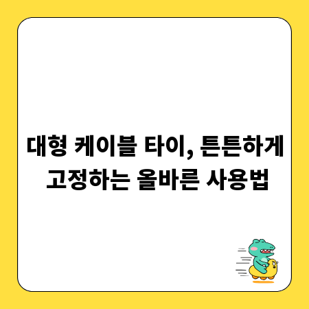 대형 케이블 타이, 튼튼하게 고정하는 올바른 사용법