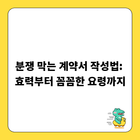 분쟁 막는 계약서 작성법: 효력부터 꼼꼼한 요령까지