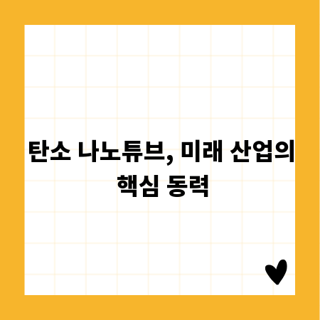 탄소 나노튜브, 미래 산업의 핵심 동력