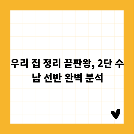 우리 집 정리 끝판왕, 2단 수납 선반 완벽 분석