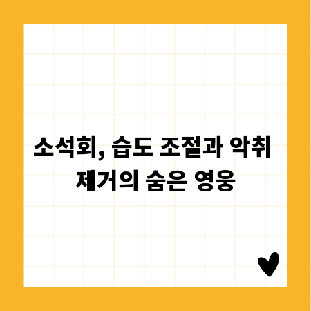 소석회, 습도 조절과 악취 제거의 숨은 영웅