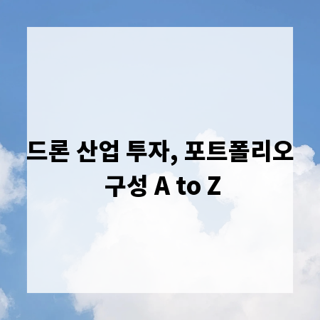 드론 산업 투자, 포트폴리오 구성 A to Z