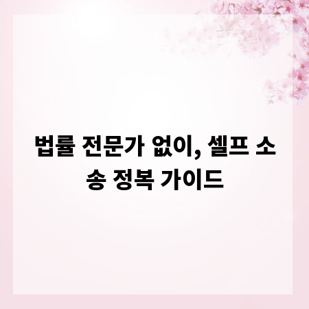 법률 전문가 없이, 셀프 소송 정복 가이드