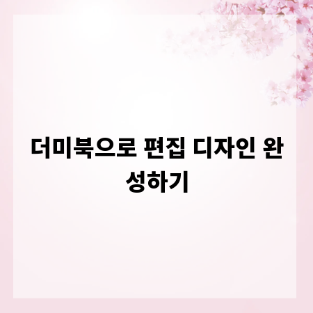 더미북으로 편집 디자인 완성하기